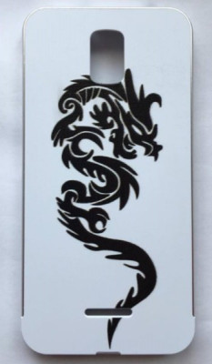 Други Бъмпъри за телефони Луксозен алуминиев бъмпър с твърд гръб дракон за CoolPad Porto E560 сребрист
